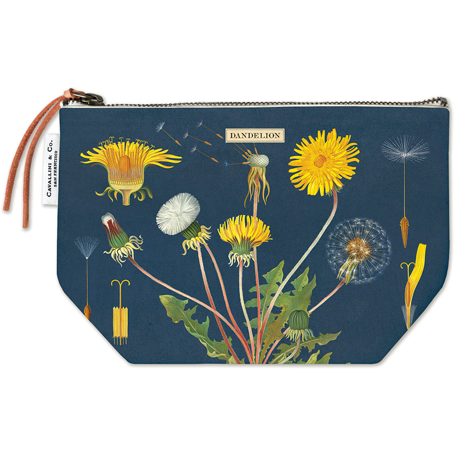 Vintage Zipper Pouch Large - Dandelion
