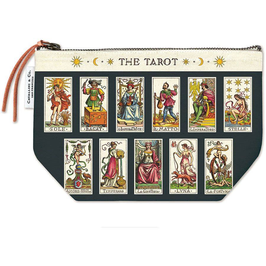 Vintage Zipper Pouch Large - Tarot