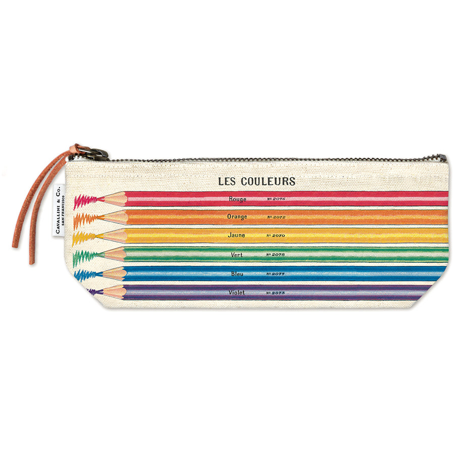 Vintage Mini Zipper Pouch - Pencils