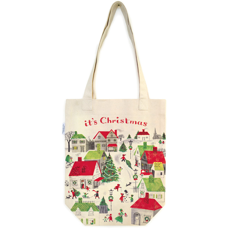 Canvas Tote Bags - Christmas Village