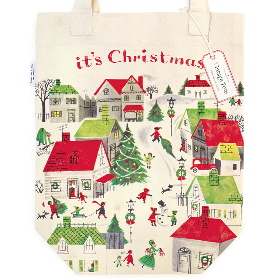 Canvas Tote Bags - Christmas Village
