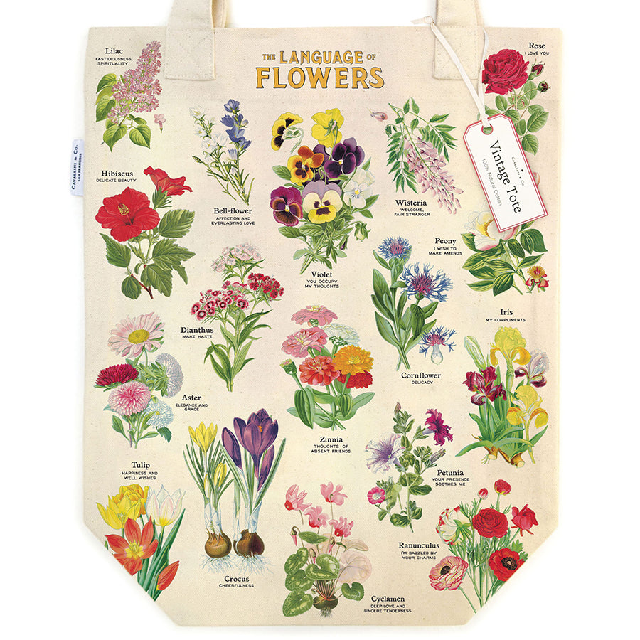 Canvas Tote Bags - Language of Flowers