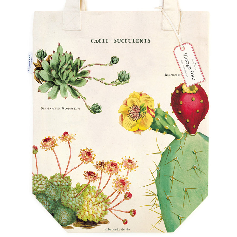 Canvas Tote Bags - Cacti and Succulents