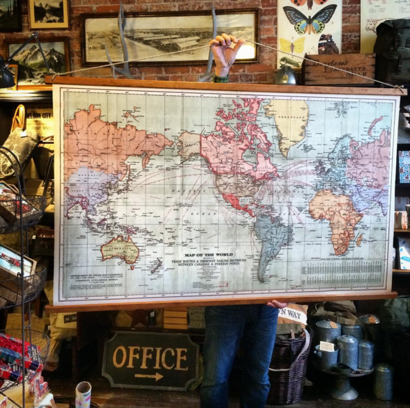 Canvas Map of the World
